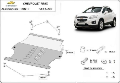 Метална кора под двигател и скоростна кутия CHEVROLET TRAX от 2012