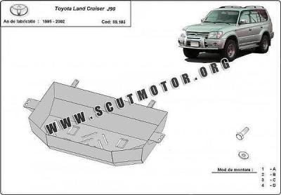 Метална кора под резервоар за TOYOTA LAND CRUISER (J90) от 1995 до 2002
