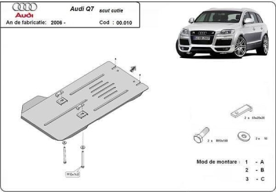 Метална кора под скоростна кутия AUDI Q7 (4L) от 2006 до 2009