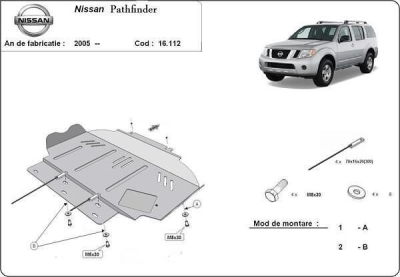 Метална кора под двигател NISSAN PATHFINDER (R52) от 2012