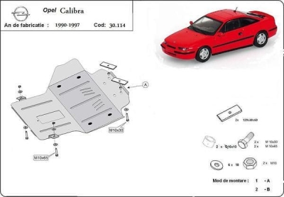 Метална кора под двигател и скоростна кутия OPEL CALIBRA от 1987 до 1997