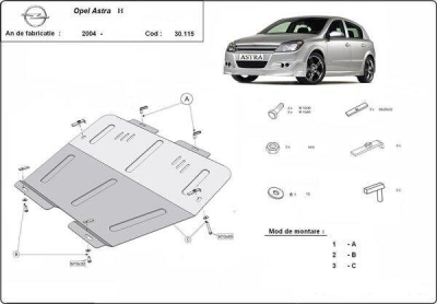 Метална кора под двигател и скоростна кутия OPEL ASTRA H от 2004 до 2010