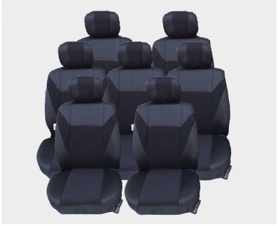 Калъфи/тапицерия за VW Touran, Sharan, Ford Galaxy, Citroen C8, Peugeot 307SW, Citroen C4 Grand Picasso, Peugeot 806, 807, Черен