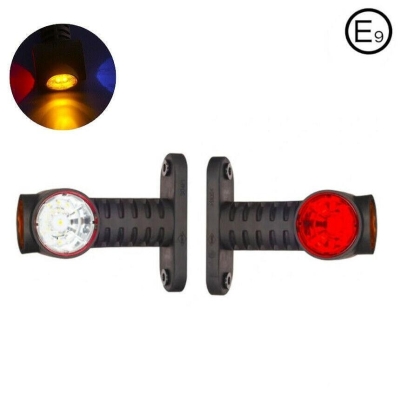 12см LED Лед Габарит, Рогче, 12V-24V, 3 SMD Диода, Тройна Функция, Червена, Бяла, Жълта Светлина, 3D Светлинен Ефект
