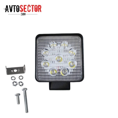 LED халоген 27w - Квадрат - 9 led IP67 1бр