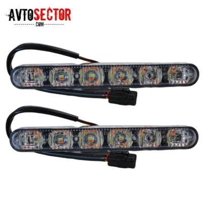 Комплект мощни LED дневни светлини с мигач 12V 36W