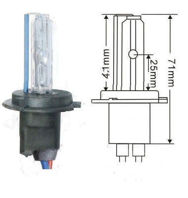 Ксенонова крушка Н7C 6000K 35W - скъсена