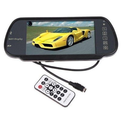 Огледало с цветен 7" LCD дисплей с USB вход и Bluetooth