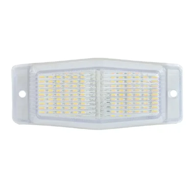 Стационарна LED Габаритна лампа с 2 светлини - Жълто/Бяло 24 диода 24V