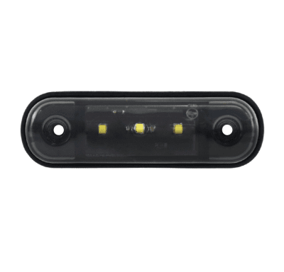 Бяла LED Габаритна светлина / Маркер - Опушен 3 диода 12V-24V