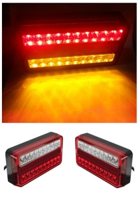 Комплект Диодни LED Лед стопове за Бус Камион Тир Ремарке Караванa с 4 функции 12V