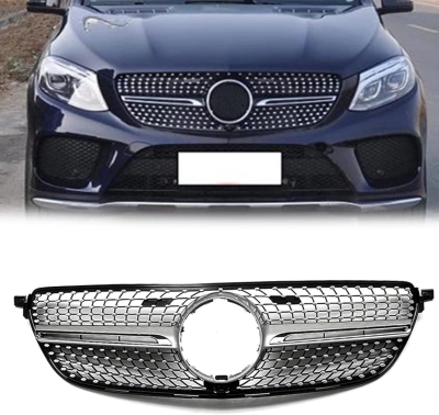 Хромирана Предна Решетка с място за камера За Mercedes Benz GL Class Coupe Мерцедес G-КЛАСА Купе C292 W292 2015 2016 2017 2018 2019 GLE350 GLE350 400 GLE43