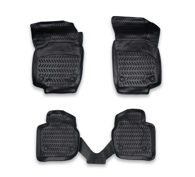 Комплект 4бр. 3D Гумени стелки за купе от TPE гума X-Series за SKODA RAPID 2012+, SEAT TOLEDO 2013+