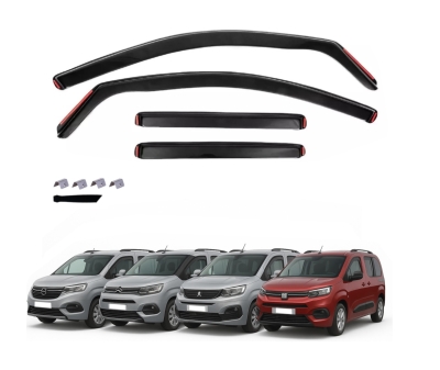 Комплект от 4бр. ветробрани за Citroen Berlingo, Peugeot Partner Rifter, Opel Combo, Fiat Doblo - 2024