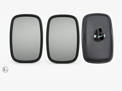 Комплект 2 броя универсално външно странично огледало за обратно виждане 26х17см за камион автобус строителни и селскостопански машини багери кемпери и др.