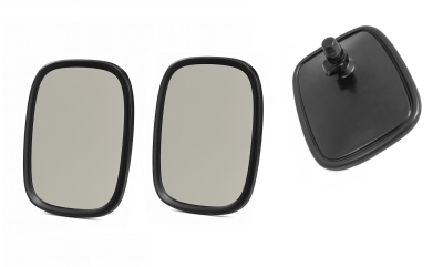 Комплект 2 броя универсално външно странично огледало за обратно виждане 18.5х14см за камион трактор строителни и селскостопански машини багери кемпери и др.