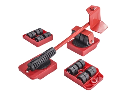 Комплект за повдигане и преместване на мебели и уреди - с повдигач и ролкови платформи