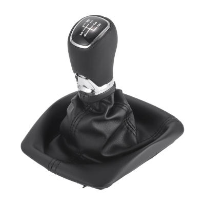 Топка Скоростен Лост с Маншон От Еко Кожа За Skoda Octavia II 5 Скорости ОЕМ 1Z0711141B9B9