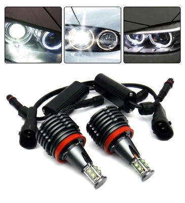 Комплект H8 40W LED Angel Eyes крушки за BMW – CANBUS, бяла светлина, OEM 63217760782