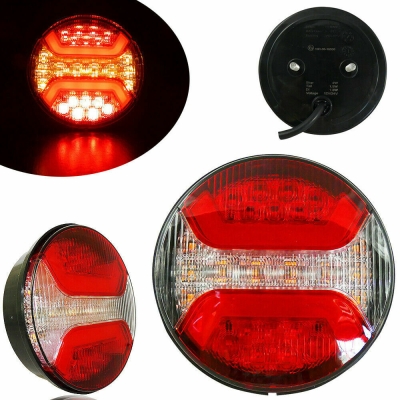 1 Брой LED Лед Диоден Стоп Тип Хамбургер Неон Ефект Ø12cm 120mm 12V-24V За Камион, Ремарке, Бус , Каравана, Кемпер,Ван