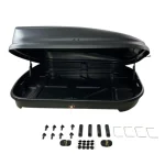 Автобокс Junior FL 125x90x34cm с 80 mm крепежи, с ключ, 320 литра - черен