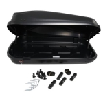 Автобокс Junior Easy 132x78x36cm с 85 mm крепежи, с ключ, 320 литра - черен гланц