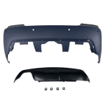 Задна броня за BMW E60 sedan (2003-2007) - M-Tech дизайн с отвори за парктроник 24mm грундирана