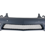 Предна броня за Mercedes W211 E-Class (2006-2009) - AMG с отвори за парктроник, с халогени грундирана