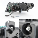 Кристални фарове с 3D angel eyes за BMW E46 (2001-2005) sedan,combi