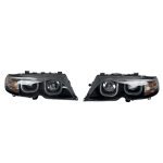 Кристални фарове с 3D angel eyes за BMW E46 (2001-2005) sedan,combi