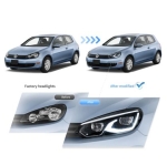 Тунинг led фарове за VW GOLF 6 (2008-2014) - черни