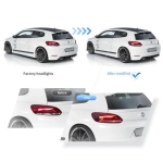 Диодни стопове за VW SCIROCCO (2009-2014) с бягащ мигач - червени