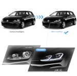 Тунинг led фарове за VW GOLF 7 (2014-2018) черни - Silver line