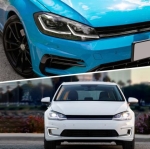Тунинг led фарове за VW GOLF 7 facelift (2018-2021) черни - Silver line