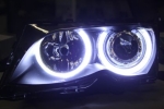 Тунинг фарове за BMW E46 седан (1998-2001) - черни с led ангелски очи