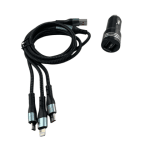 Автомобилно зарядно с 2 USB порта и 3 накрайника