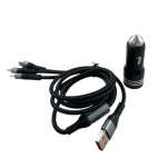 Автомобилно зарядно с 2 USB порта и 3 накрайника