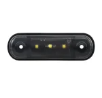 Бяла LED Габаритна светлина / Маркер - Опушен 3 диода 12V-24V