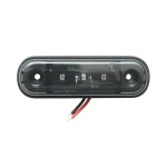 Бяла LED Габаритна светлина / Маркер - Опушен 3 диода 12V-24V