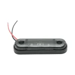 Бяла LED Габаритна светлина / Маркер - Опушен 3 диода 12V-24V