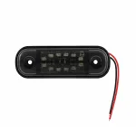 Червена LED Габаритна светлина / маркер - Опушен 12 диода 12V-24V