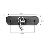 Червена LED Габаритна светлина / Маркер - Опушен 3 диода 12V-24V