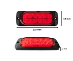 Червена LED Сигнална / Аварийна Блиц светлина - 12 диода  12V-24V