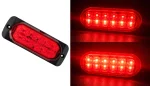 Червена LED Сигнална / Аварийна Блиц светлина - 12 диода  12V-24V
