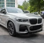 Добавка предна броня за BMW X3 G01 (2018-2021) - черен гланц