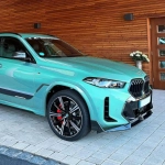 Добавка предна броня за BMW X6 G06 (2020-2022) M-Sport design - черен гланц
