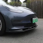 Добавка предна броня за Tesla Model Y - черен гланц