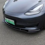 Добавка предна броня за Tesla Model Y - черен гланц