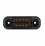 Жълта LED Габаритна светлина / маркер - Опушен 12 диода 12V-24V