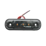 Жълта LED Габаритна светлина / Маркер - Опушен 3 диода 12V-24V